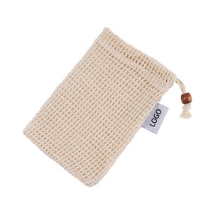Personalized Natural Sisal Cotton <b>Mesh</b> Soap Saver Pouch-Zero Waste <b>Plastic</b>-free Gift Option - Product Image 3
