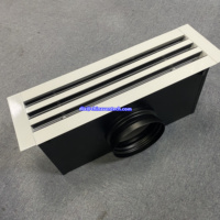 Diffuseurs d'air linéaires en aluminium de haute qualité, prix compétitif, grilles d'air avec boîte de plénum