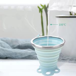 Vaso de Agua Plegable de Silicona Reutilizable Portátil de 270 ml al por Mayor para Acampar y Viajar al Aire Libre - Product Image 5