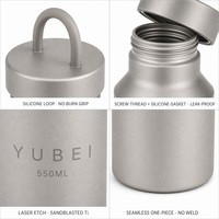 Bouteille d'eau en titane pour sports de plein air, tasse saine en titane pur, grande bouteille portable, bouilloire en titane pour la randonnée