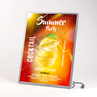 Panneau lumineux LED rectangulaire ultra-mince personnalisé DakeSign avec option de suspension, cadre en alliage d'aluminium pour affiche de cinéma maison