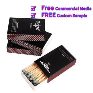 أعواد كبريت خشبية فاخرة مخصصة في علبة سوداء آمنة - Product Image 6