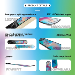 Tablas de Snowboard Profesionales, Venta al Por Mayor de Fábrica, Todo Terreno, Núcleo de Madera, Camber, Equipo de Esquí para Adultos y Niños - Product Image 5