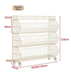 Supermarket <strong>Shelf</strong> Display Rack for Snacks <strong>Small</strong> Food Items Toys-Movable Multi-Tier Shelving <strong>Unit</strong> 5 <strong>Shelves</strong> High Quality Carbon - Product Image 6