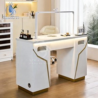 Table de Manucure Professionnelle en MDF avec Rangement pour Technicien(ne) – Poste de Travail Individuel pour Salon de Manucure