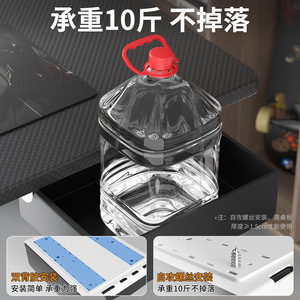 Boîte de rangement sous le bureau avec couvercle, organisateur de tiroirs en plastique pour bureau et usage domestique, design empilable, grande capacité - Product Image 5
