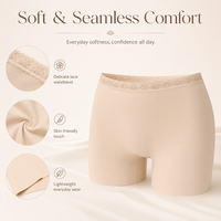 Culottes pour femmes en dentelle antistatique, à entrejambe plat, en tissu doux, séchage rapide, sans effilochage, sans couture, vente en gros d'usine