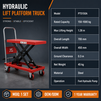 Chariot de transport en acier de qualité export pour plateforme élévatrice hydraulique, commande en gros