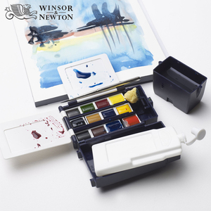 <span class=keywords><strong>Winsor</strong></span> & <span class=keywords><strong>Newton</strong></span> alta calidad profesional 12 colores acuarela pintura paleta caja de lata para viaje pintura artista - Product Image 3