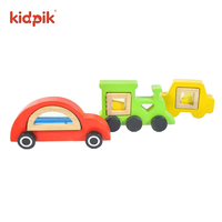 Voiture sensorielle en bois massif, jouet éducatif Montessori pour bébés et tout-petits, approvisionnement en gros transfrontalier