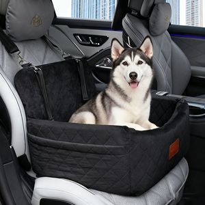 Siège auto pour chien sécurisé pour le voyage, siège <span class=keywords><strong>rehausseur</strong></span> lavable pour animaux de compagnie, pour petits chiens et chats, lit de voiture portable pour chien, accessoires pour animaux de compagnie - Product Image 2