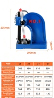 Presse à cliquet manuelle compacte 1T, vente directe usine, presse de bureau, machine de poinçonnage pour billes de plomb pour atelier