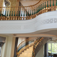 Balustrades d'escalier en aluminium MEIXI, design moderne et luxueux, résistantes à la rouille, installation au sol pour l'intérieur des villas