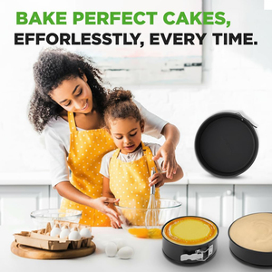 Non-Stick <b>Cake</b> Pan Set 3 Pieces <b>Cake</b> <b>Mold</b> Removable Bottom Carbon Steel Non-stick Tart Pan - Product Image 5