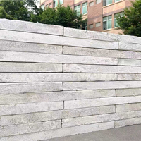 Panneaux en céramique frittée sur mesure en forme de bande, briques d'argile, panneaux muraux extérieurs pour bâtiments commerciaux et villas contemporaines