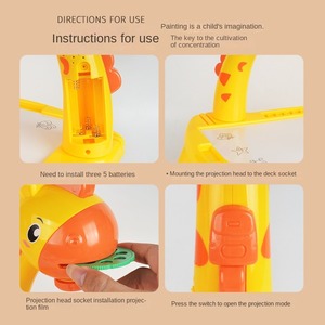 AiJH Jouets de <span class=keywords><strong>dessin</strong></span> 2 en 1 avec stylo coloré, machine d'apprentissage du <span class=keywords><strong>dessin</strong></span>, <span class=keywords><strong>projecteur</strong></span> de peinture, table de <span class=keywords><strong>dessin</strong></span> et de peinture DIY - Product Image 2