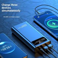 Charge rapide super rapide 22,5 W QC Affichage LED Li-Poly 20000 mAh Banque d'alimentation portable Câbles intégrés Logo personnalisé 6 ports