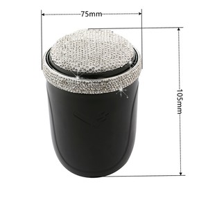 Cendrier de <span class=keywords><strong>voiture</strong></span> moderne en plastique pour femmes et hommes, portable, avec lumière LED bleue, sans fumée, en forme de cylindre, accessoires - Product Image 2