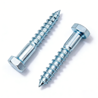 Vis autotaraudeuses à tête hexagonale métriques ASME B 18.6.4 en acier au carbone, finition zinguée, oxyde noir, classe 4.8 6.8, non standard