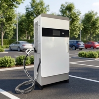 Estación de Carga para Vehículos Eléctricos de 120 kW, Punto de Carga CC con Doble CCS2, Cargador CC para Vehículos Eléctricos, Estación de Carga de Suelo