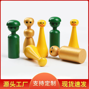 Muñecos de Madera Pintados, Figuras para Niños, Juguetes de Dibujo Hechos a Mano, 3-6 Años, Unisex, Origen Yiwu - Product Image 4