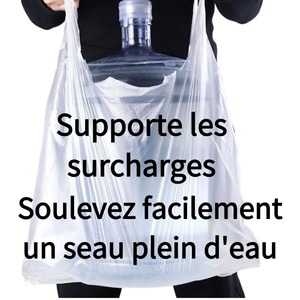 Wegwerp LDPE T-shirt tassen voor supermarkten & retail, op maat bedrukt met logo voor boodschappen & promotie - Product Image 1