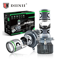 Y70--H4 Mini Faro LED de Proyector de Aluminio Súper Brillante H4 110W 11000LM, Lente de Faro IP65 Impermeable, Bombilla LED Bi-LED para Motocicleta