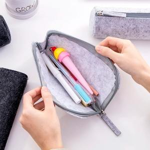 Trousse à crayons rectangulaire en <span class=keywords><strong>feutre</strong></span> durable avec logo personnalisé, <span class=keywords><strong>couleur</strong></span> fantaisie, coque souple, marque Okasa, pour enfants – Nouveauté très prisée - Product Image 3
