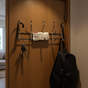 4 Hook Iron Door Hanger With 4 Hooks For Storage And Organization - Product Image 3