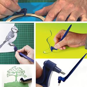 Hoja giratoria de 360 grados, cuchillo cortador portátil de acero inoxidable DIY, herramientas de corte artesanal personalizables para tallado de arte OEM - Product Image 6