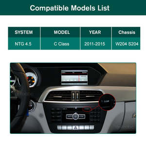 Écran de tableau de bord Linux de 8,8 pouces pour <span class=keywords><strong>Mercedes</strong></span> Benz Classe C NTG4.5 avec audio de voiture sans fil, CarPlay, <span class=keywords><strong>GPS</strong></span>, caméra de recul - Product Image 2