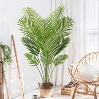 Palmier artificiel de Madagascar fait main de haute qualité, plante verte en plastique écologique en pot, pour intérieur/extérieur, mariage, Pâques