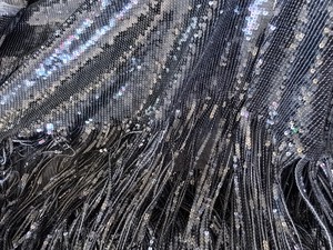 Thiết Kế Thời Trang Trang Phục Sân Khấu Ren Vải Treo Fringe Wedding Dress Sọc Dọc 3Mm <span class=keywords><strong>Sequin</strong></span> Stretch Dệt Kim Chàng Trai Cô Gái - Product Image 6