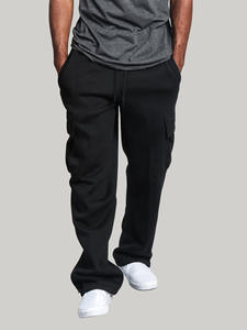 Lente Heren Cargo Broek Losse Trekkoord Joggingbroek Met Zakken Sport Rechte Mode Populaire Broek Jogging Lange Broek - Product Image 5