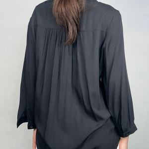 Blusa Casual de Algodón para Mujer, Estilo Vintage con Bordado Floral, Transpirable, Cuello en V, Manga Larga, para Verano - Product Image 3