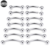Piercing corporel en Titane G23 16G, type Labret, Fer à cheval, Barbell, Anneau de sourcil, Anneau de nez, pour cartilage, pour femmes, Vente en gros OEM