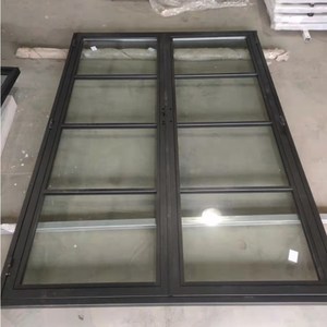 Porta interna della griglia di forma della curva d'acciaio del bagno delle finestre e delle porte di vetro dell'arco superiore - Product Image 5