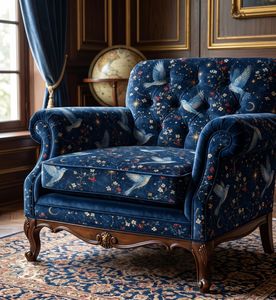 Tela de tapicería estampada Designer Enchanted Twilight por yarda, elegante textil de bosque de fantasía para restauración de muebles - Product Image 1