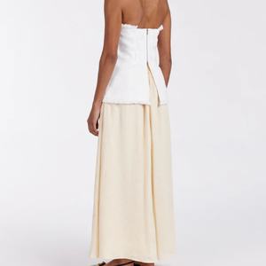 Top Sexy con hombros descubiertos OEM de alta calidad sin tirantes con cremallera decorada corpiño Top moda tendencia corpiño para mujer - Product Image 6