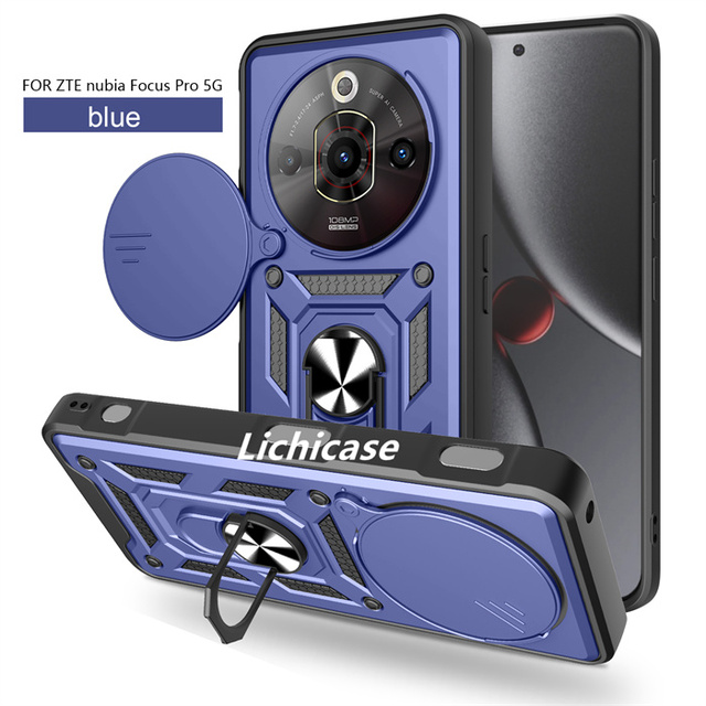 Lichicase Drop-resistant TPU Hybrid PC Magnetic Holder Car Mount Phone Case for ZTE NUBIA Music Phone Cover