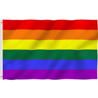 Drapeau arc-en-ciel LGBT de fierté gay personnalisé en gros, 3x5 pieds, 3x5 pieds, super polyester, transgenre, bisexuel, drapeau arc-en-ciel de fierté LGBTQ