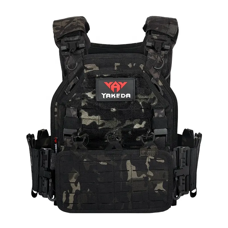 Yakeda Chaleco Tactico Black Camouflage Plate Carrier Tactical Vest For Men