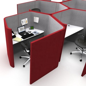 Postazione di lavoro mobili ufficio privato stand posti a sedere moderna riunione Pod con centro tavolo ufficio postazioni di lavoro divisorio modulare - Product Image 2