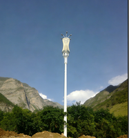 Tour monopôle de communication pour station de base 5G en acier Q355B galvanisé à chaud, norme ASTM, 10M 20M