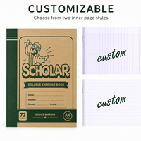 Cahier d'exercices scolaire africain OEM, agrafé, ligné anglais, couverture en carton blanc, pour la pratique en classe, direct usine