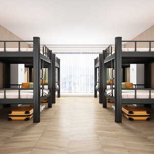 Lit superposé en acier XL Twin avec cadre double <span class=keywords><strong>couche</strong></span> robuste pour logement étudiant - Product Image 6