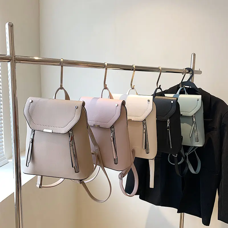 Sac A Dos Femme 2022 Fashion Back Begs Trending School Bag Flap Traveling PU Leather Back Bag Chic Shoulder Women's Backpacks
