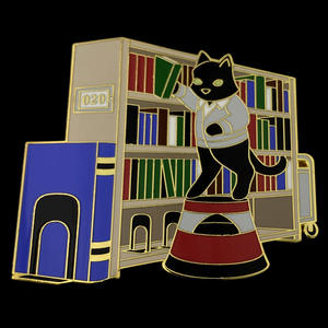 Wholesale Antique Modern Enamel Metal Crafts Cute Cartoon for Read <strong>Book</strong> Brooch Backpack for for Decorating Hats Clothes - Product Image 6