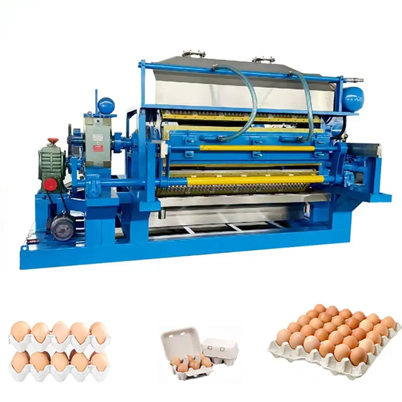 Máquina de reciclagem automática de papel para ovos, caixa plana de maçã e alveóis descartáveis, 7000 peças por hora