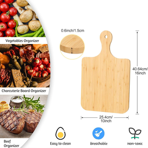 Grandes planches à découper <span class=keywords><strong>en</strong></span> bambou Double face portables chaudes équipement de <span class=keywords><strong>cuisine</strong></span> personnalisé poignées personnalisées pour la viande légumes hacher - Product Image 5